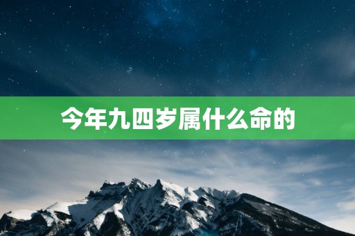 今年九四岁属什么命的