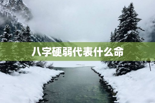 八字硬弱代表什么命