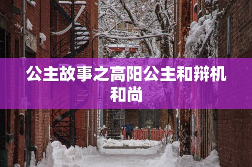 公主故事之高阳公主和辩机和尚