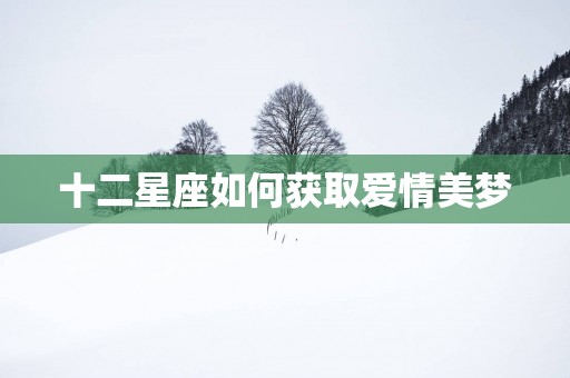 十二星座如何获取爱情美梦