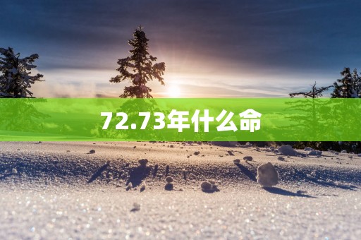 72.73年什么命