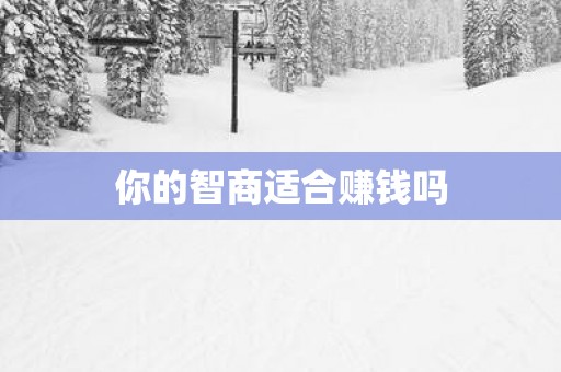 你的智商适合赚钱吗
