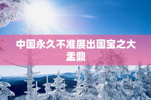 中国永久不准展出国宝之大盂鼎