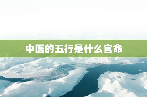 中医的五行是什么官命