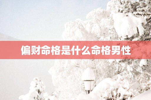 偏财命格是什么命格男性