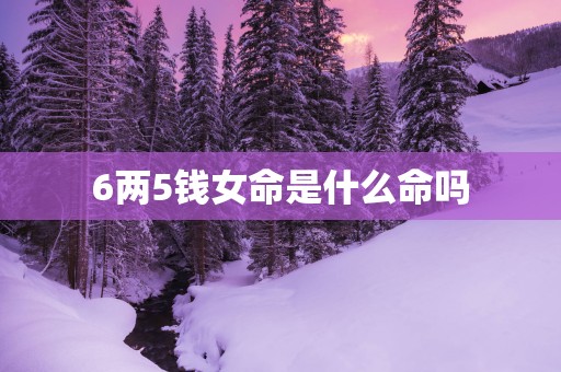 6两5钱女命是什么命吗