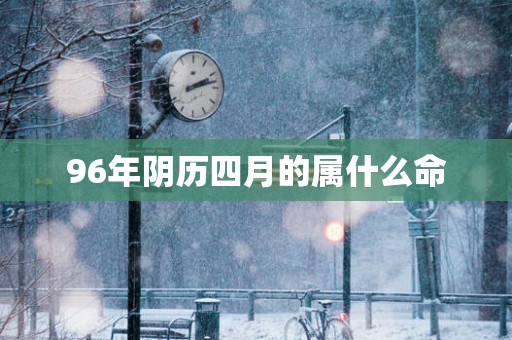 96年阴历四月的属什么命
