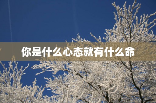 你是什么心态就有什么命