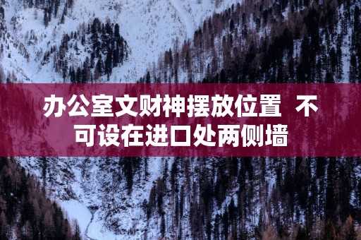 办公室文财神摆放位置  不可设在进口处两侧墙
