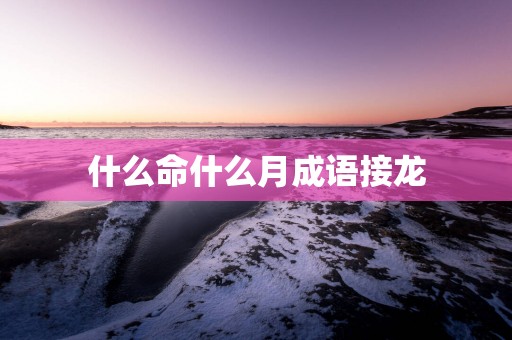 什么命什么月成语接龙