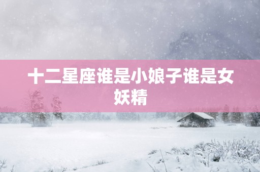 十二星座谁是小娘子谁是女妖精