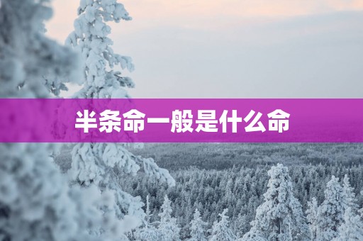 半条命一般是什么命