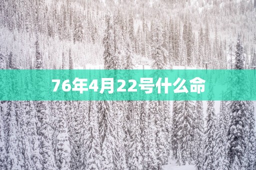 76年4月22号什么命