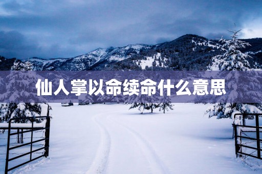 仙人掌以命续命什么意思