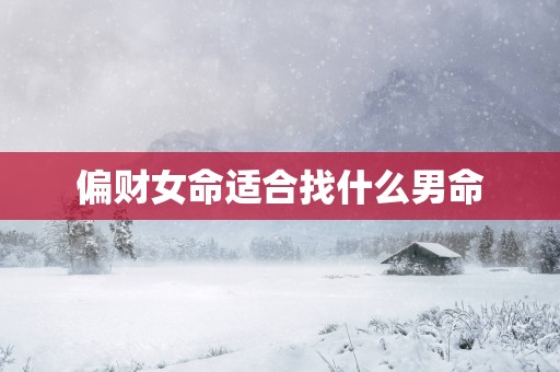 偏财女命适合找什么男命