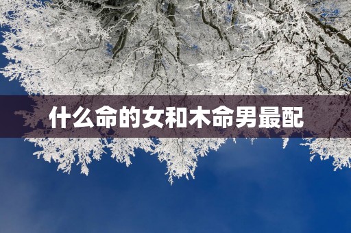 什么命的女和木命男最配