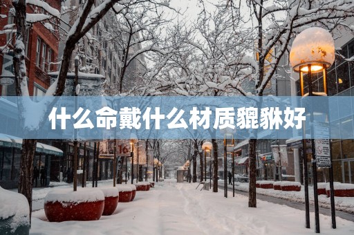什么命戴什么材质貔貅好