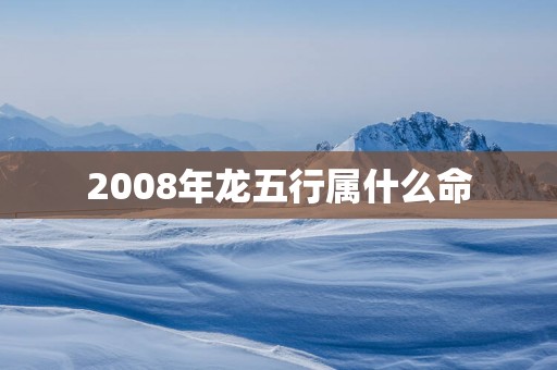 2008年龙五行属什么命