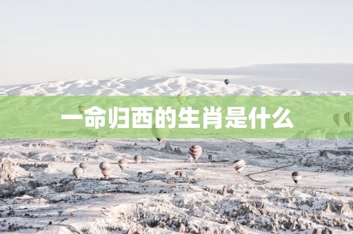 一命归西的生肖是什么