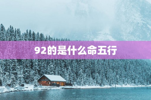 92的是什么命五行