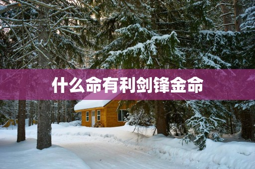 什么命有利剑锋金命