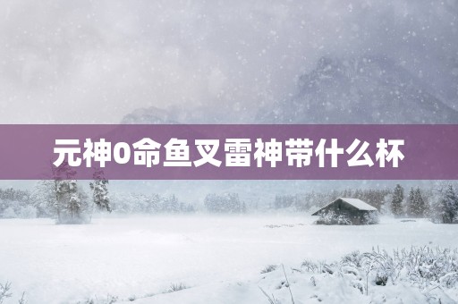 元神0命鱼叉雷神带什么杯