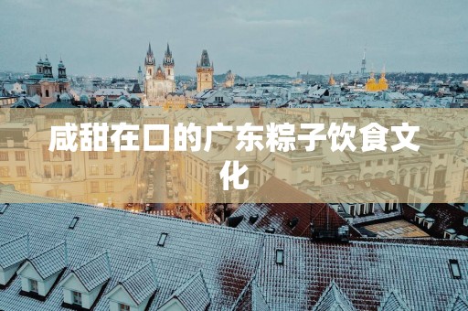 咸甜在口的广东粽子饮食文化