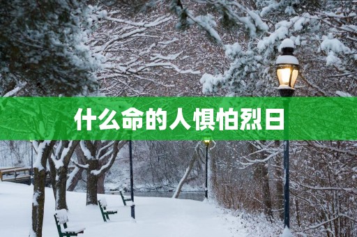 什么命的人惧怕烈日 什么命的人惧怕烈日