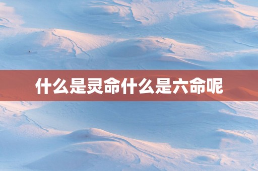 什么是灵命什么是六命呢