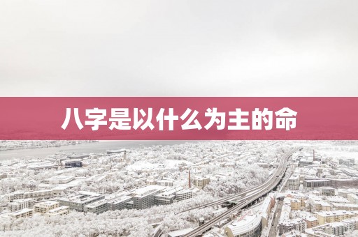 八字是以什么为主的命