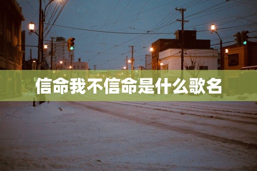 信命我不信命是什么歌名