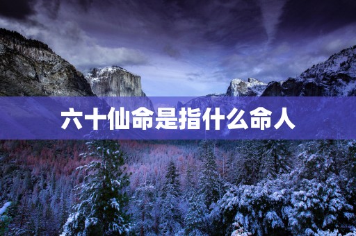 六十仙命是指什么命人
