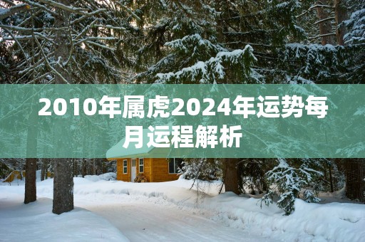 2010年属虎2025年运势每月运程解析