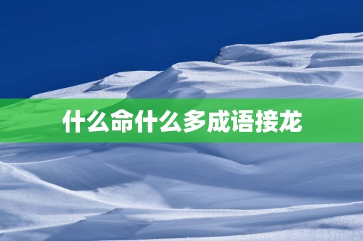 什么命什么多成语接龙