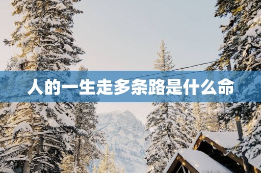人的一生走多条路是什么命