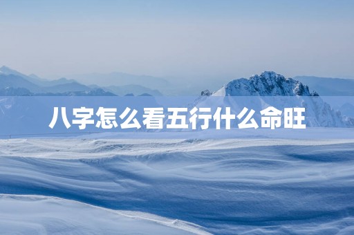 八字怎么看五行什么命旺