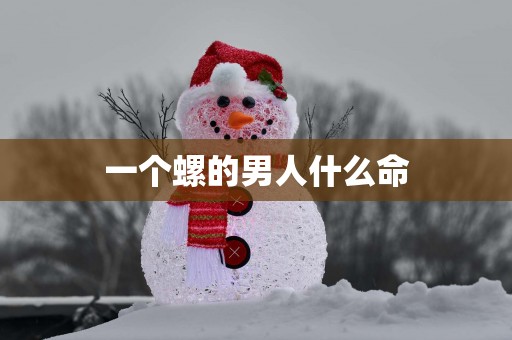一个螺的男人什么命