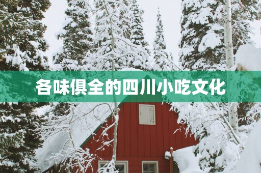 各味俱全的四川小吃文化