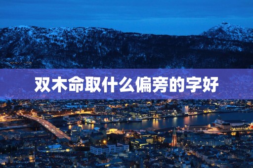 双木命取什么偏旁的字好