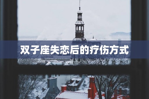 双子座失恋后的疗伤方式