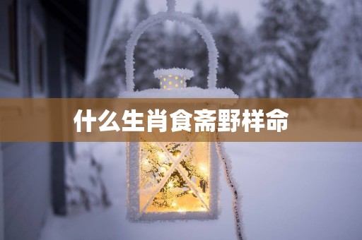 什么生肖食斋野样命
