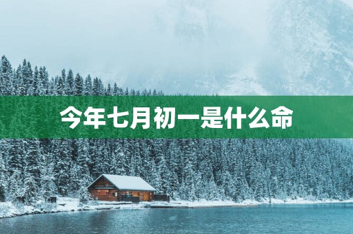 今年七月初一是什么命
