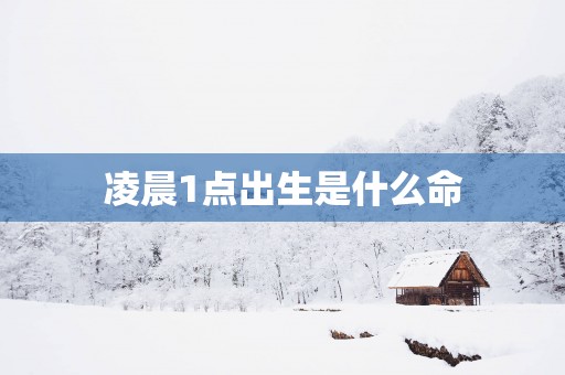 凌晨1点出生是什么命