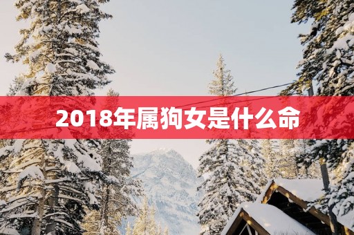 2018年属狗女是什么命