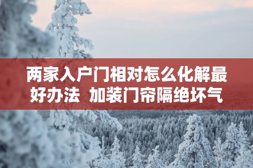 两家入户门相对怎么化解最好办法  加装门帘隔绝坏气运