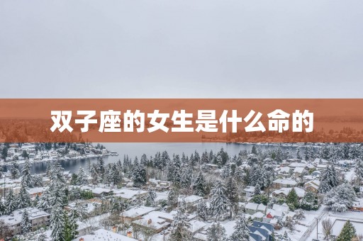 双子座的女生是什么命的