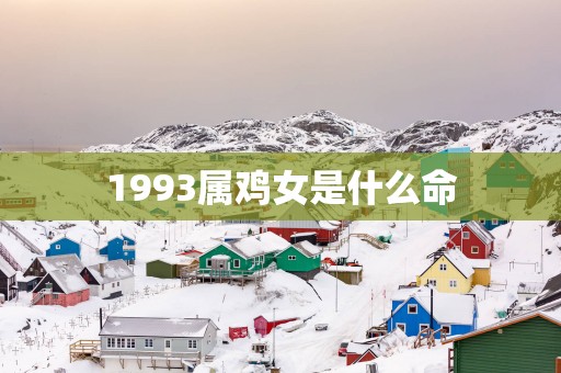 1993属鸡女是什么命