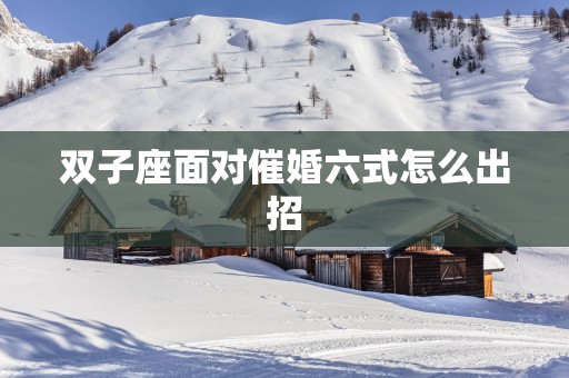 双子座面对催婚六式怎么出招