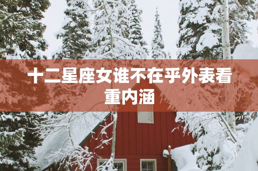 十二星座女谁不在乎外表看重内涵