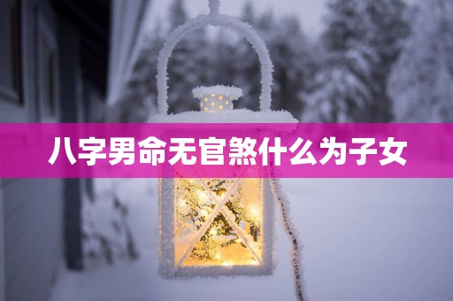 八字男命无官煞什么为子女